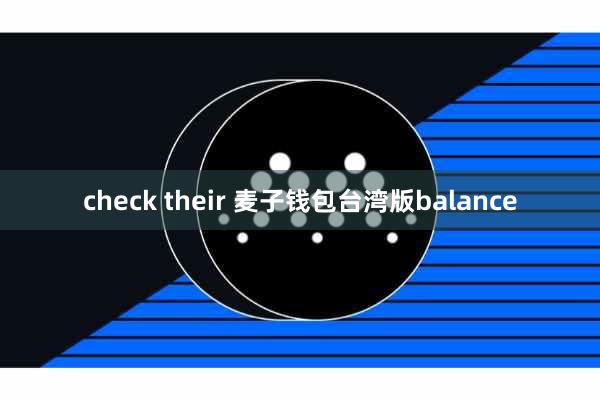 check their 麦子钱包台湾版balance